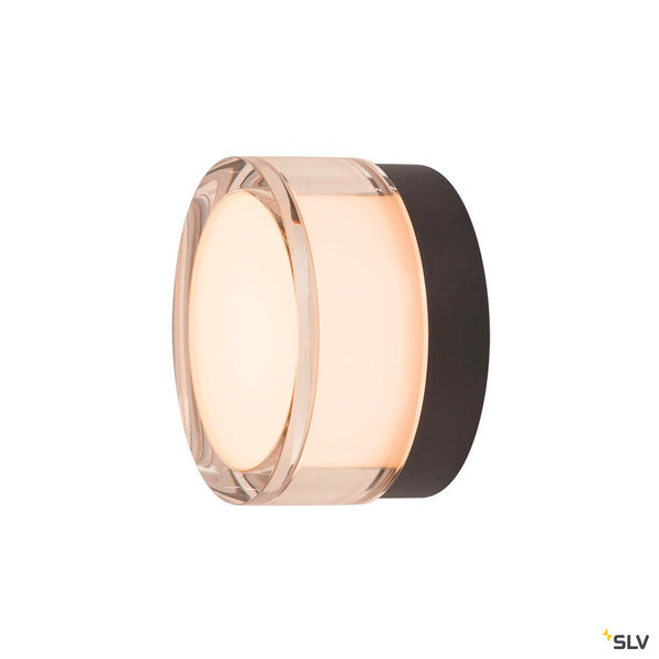 SLV CYFT, wall- and ceiling-mounted light, 2700/3000/4000K, 6.5W, PHASE, black 1007608