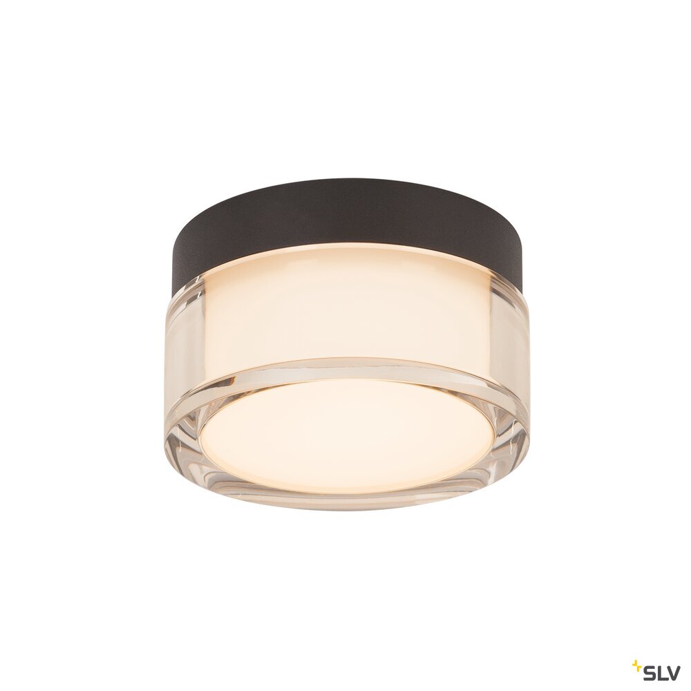 SLV CYFT, wall- and ceiling-mounted light, 2700/3000/4000K, 6.5W, PHASE, black 1007608
