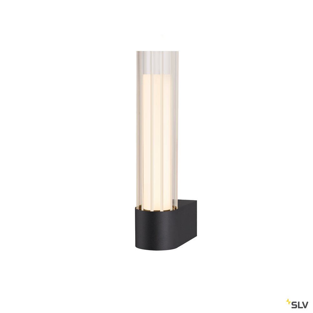 SLV LYGANT single, wall-mounted light, 3000K, 8W, black 1007614