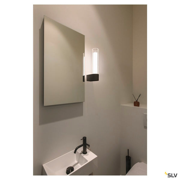 SLV LYGANT single, wall-mounted light, 3000K, 8W, black 1007614