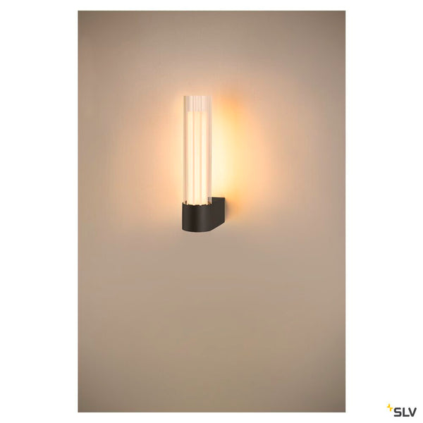 SLV LYGANT single, wall-mounted light, 3000K, 8W, black 1007614