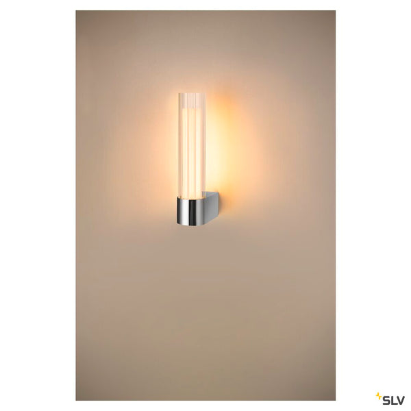 SLV LYGANT single, wall-mounted light, 3000K, 8W, chrome 1007615