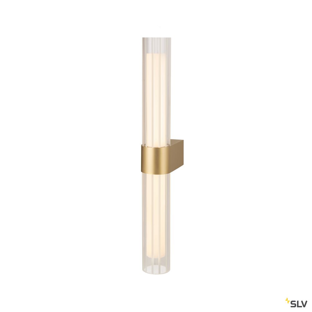 SLV LYGANT double, wall-mounted light, 3000K, 11W, brass 1007616