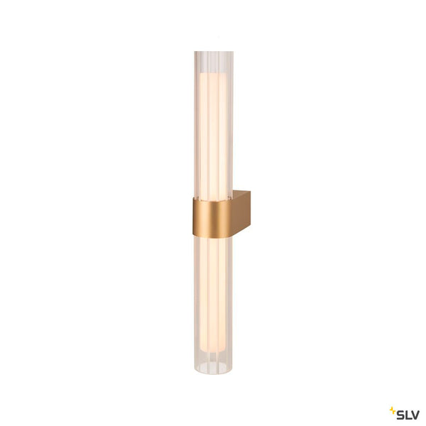 SLV LYGANT double, wall-mounted light, 3000K, 11W, brass 1007616