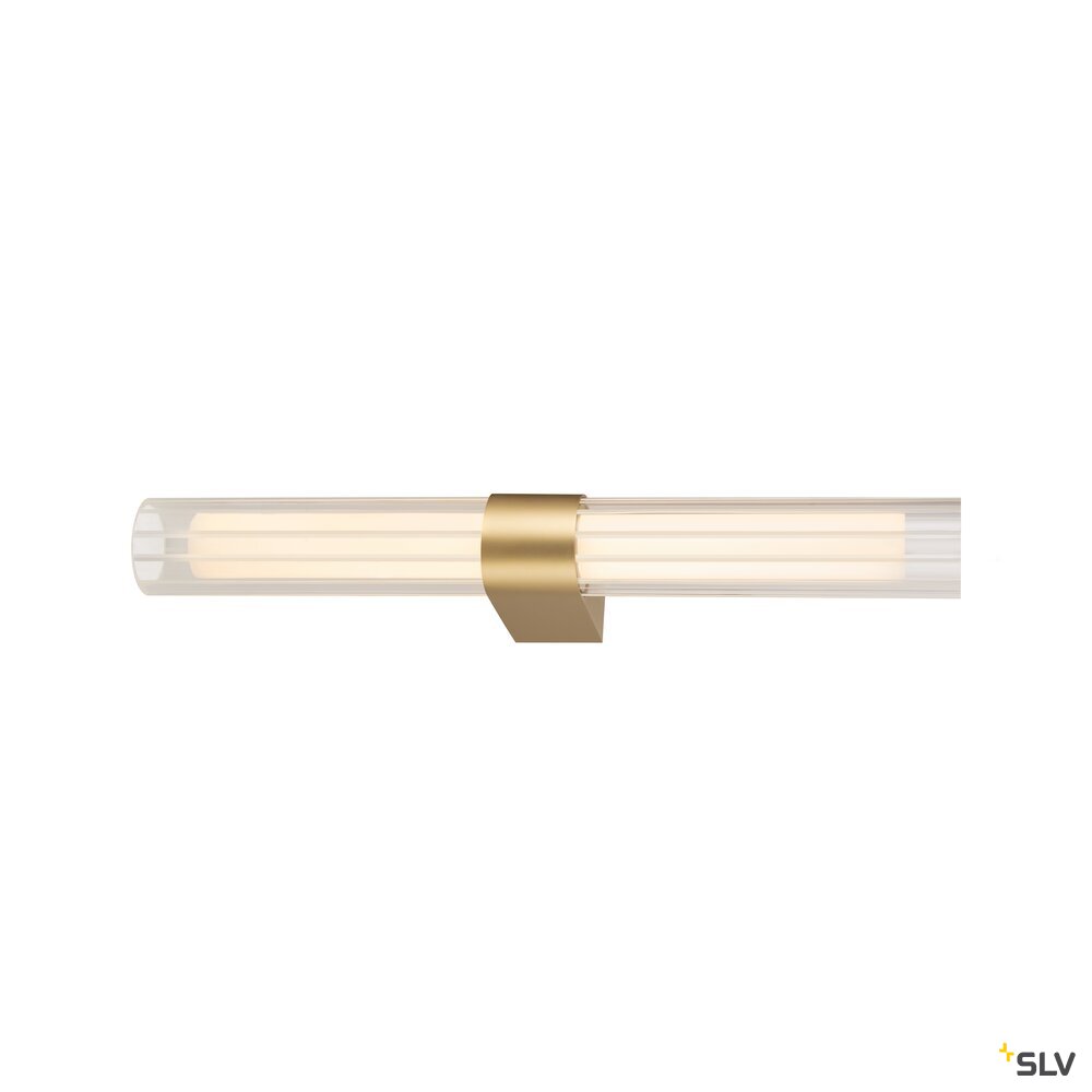 SLV LYGANT double, wall-mounted light, 3000K, 11W, brass 1007616