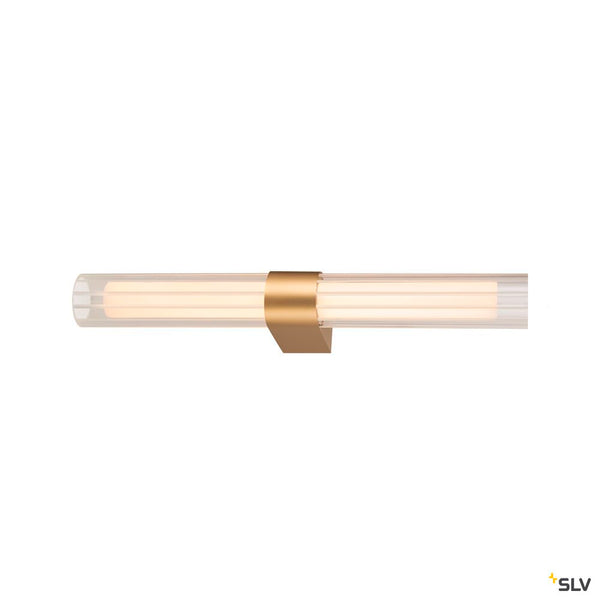 SLV LYGANT double, wall-mounted light, 3000K, 11W, brass 1007616