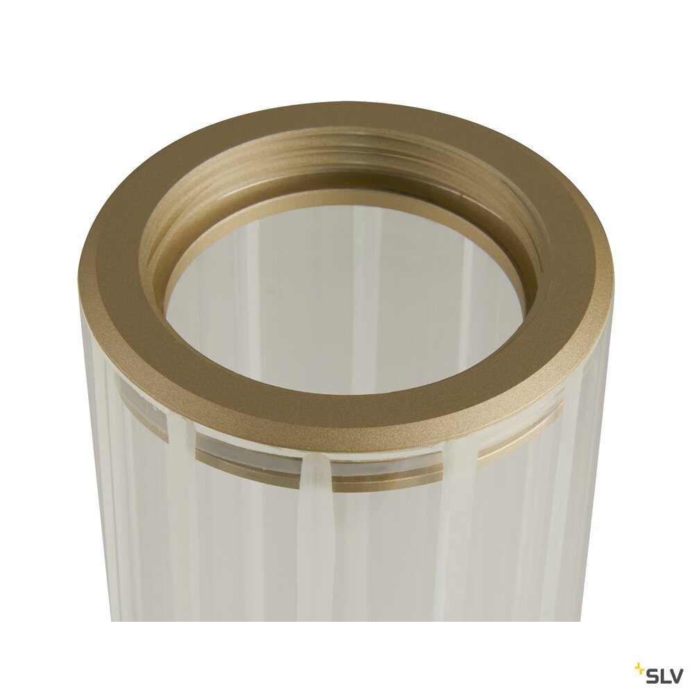 SLV LYGANT double, wall-mounted light, 3000K, 11W, brass 1007616