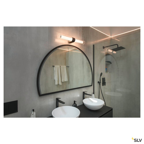 SLV LYGANT double, wall-mounted light, 3000K, 11W, black 1007618