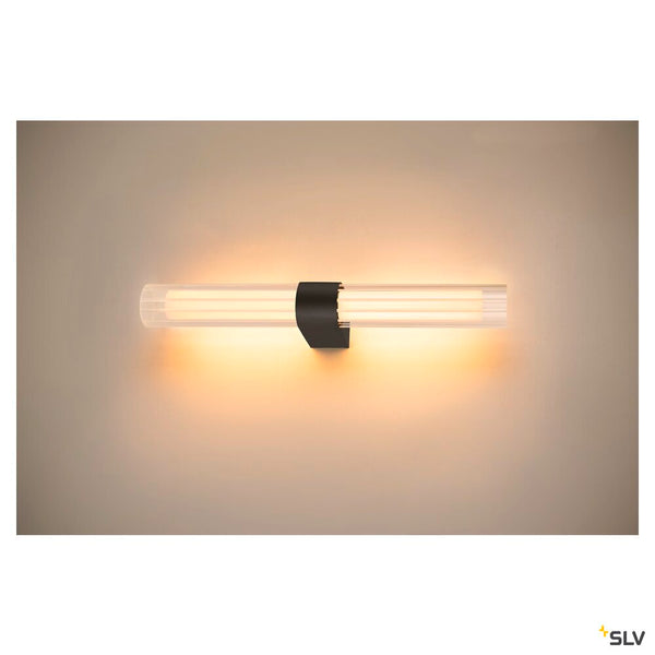 SLV LYGANT double, wall-mounted light, 3000K, 11W, black 1007618