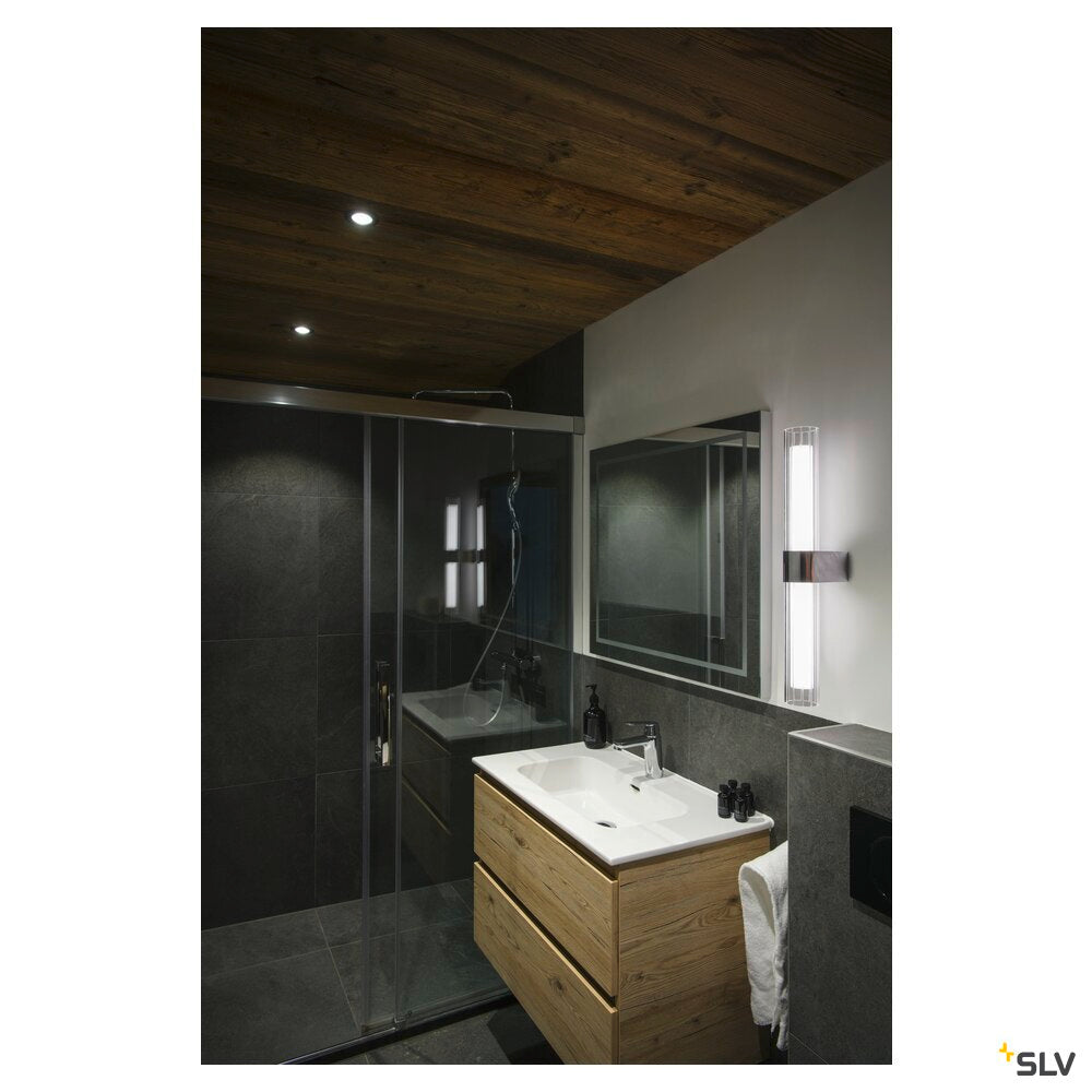 SLV LYGANT double, wall-mounted light, 3000K, 11W, chrome 1007619
