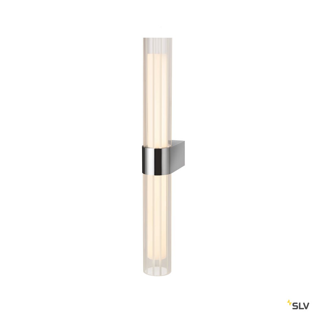 SLV LYGANT double, wall-mounted light, 3000K, 11W, chrome 1007619