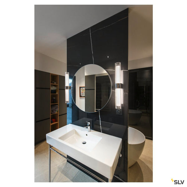 SLV LYGANT double, wall-mounted light, 3000K, 11W, chrome 1007619