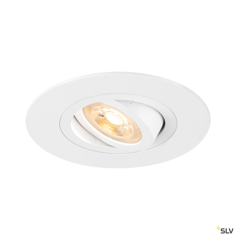 SLV NEW TRIA® 75 XL, recessed ceiling light, round, max. 10W, GU10, white 1007624