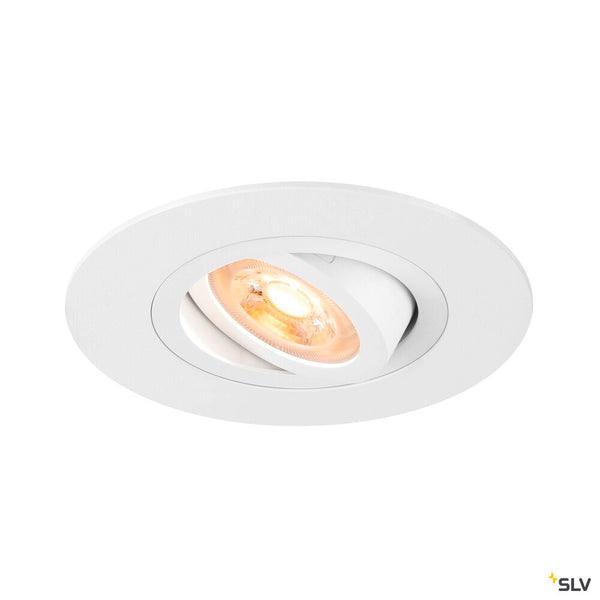 SLV NEW TRIA® 75 XL, recessed ceiling light, round, max. 10W, GU10, white 1007624