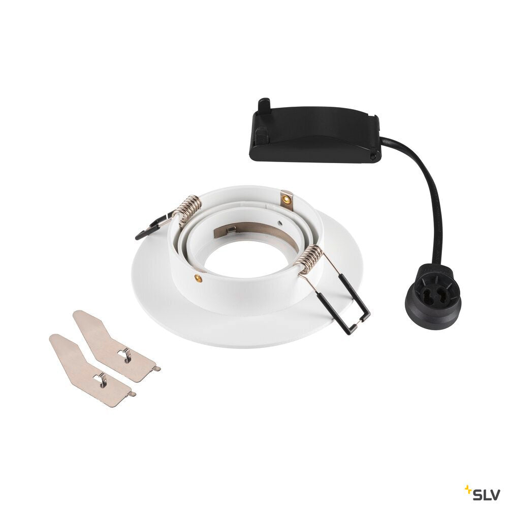 SLV NEW TRIA® 75 XL, recessed ceiling light, round, max. 10W, GU10, white 1007624