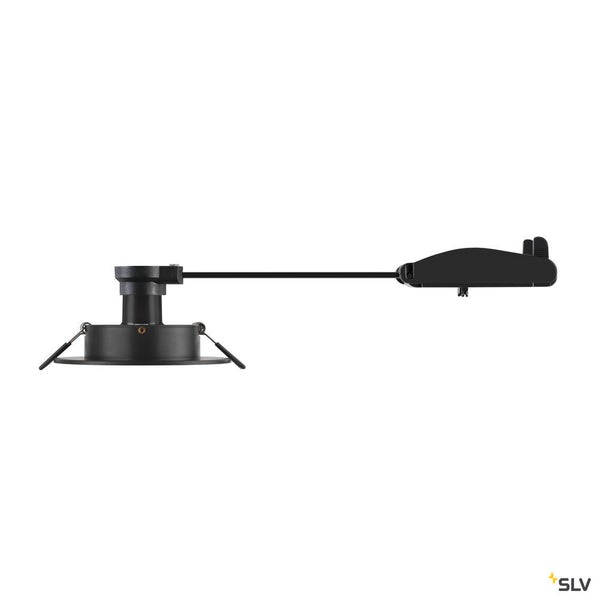SLV NEW TRIA® 75 XL, recessed ceiling light, round, max. 10W , GU10, black 1007625