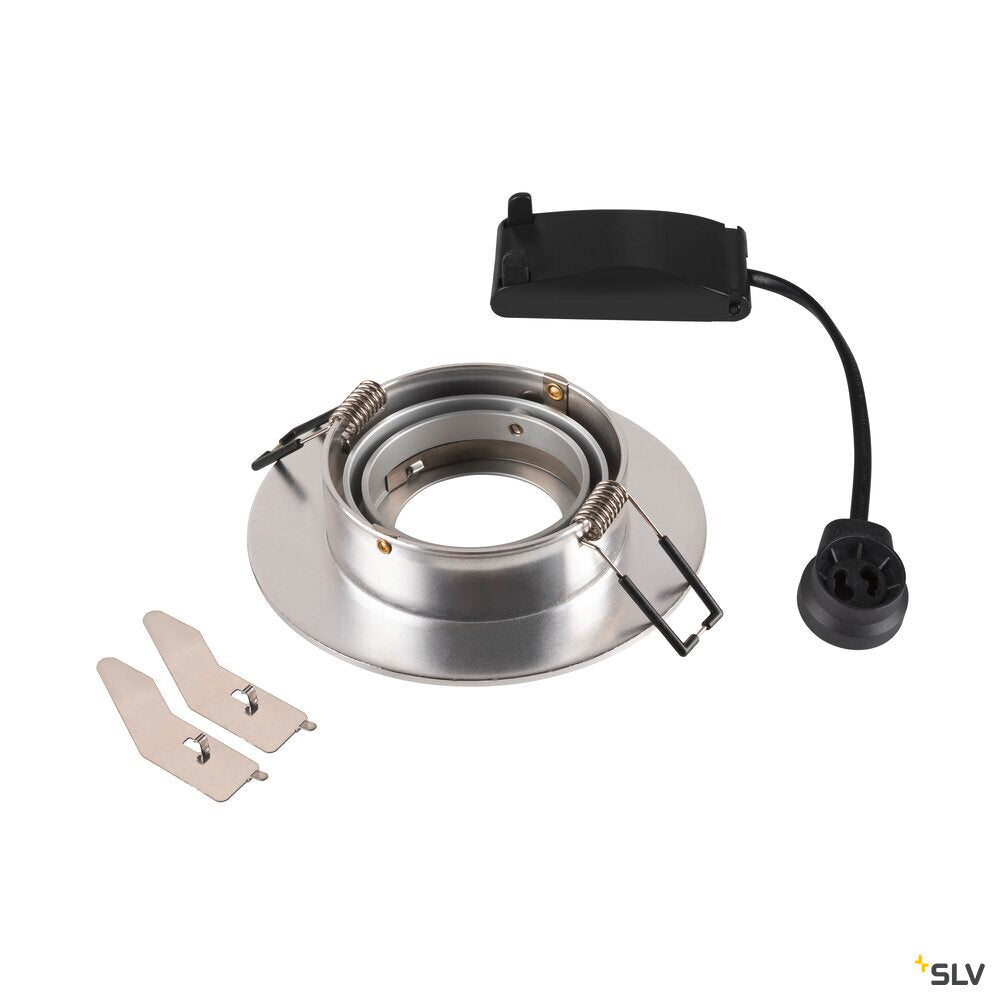 SLV NEW TRIA® 75 XL, recessed ceiling light, round, max. 10W , GU10, aluminium 1007626