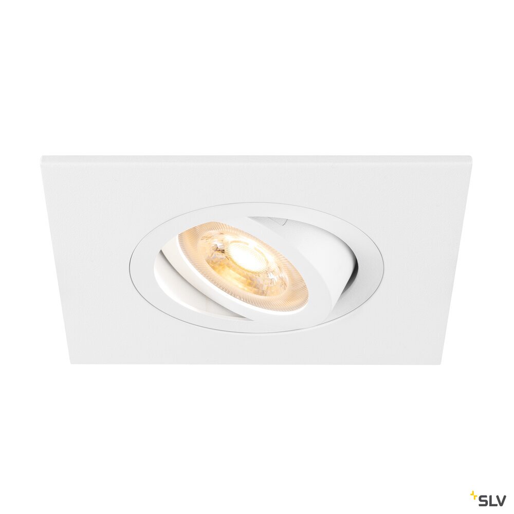 SLV NEW TRIA® 75 XL, recessed ceiling light, square, max. 10W , GU10, white 1007627