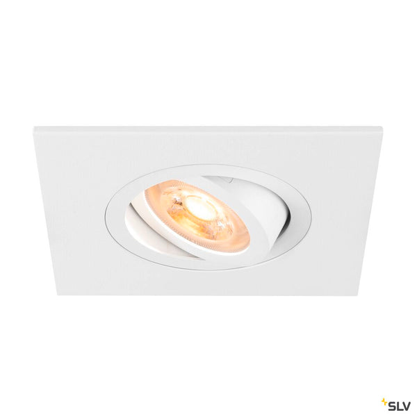 SLV NEW TRIA® 75 XL, recessed ceiling light, square, max. 10W , GU10, white 1007627