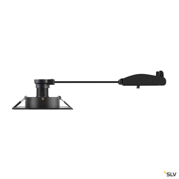 SLV NEW TRIA® 75 XL, recessed ceiling light, square, max. 10W , GU10, black 1007628