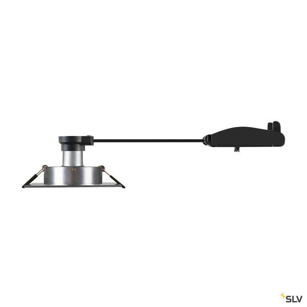 SLV NEW TRIA® 75 XL, recessed ceiling light, square, max. 10W , GU10, aluminium 1007629