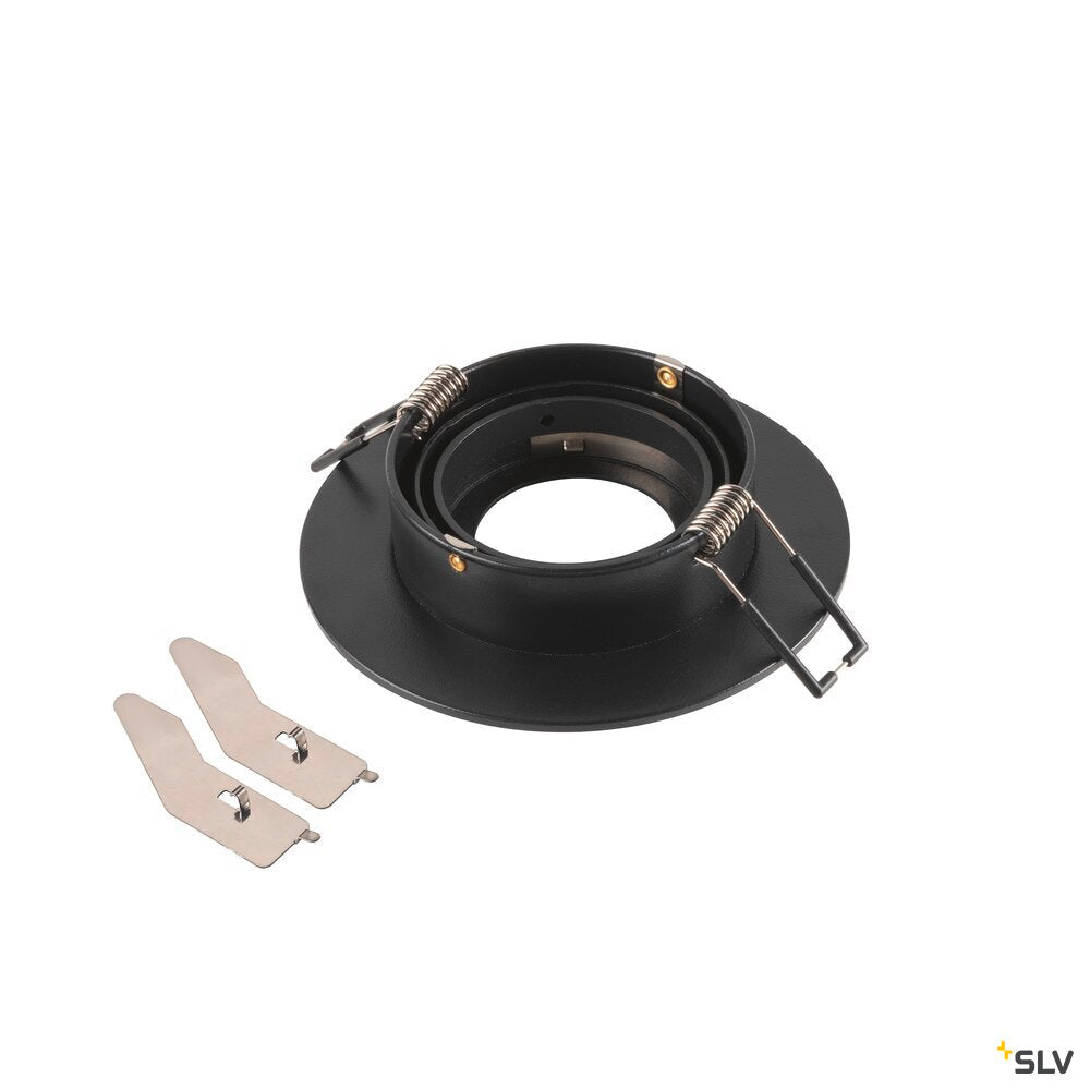 SLV NEW TRIA® 75 XL, ceiling installation ring, D: 11 H: 2.6 cm, IP20, black 1007631
