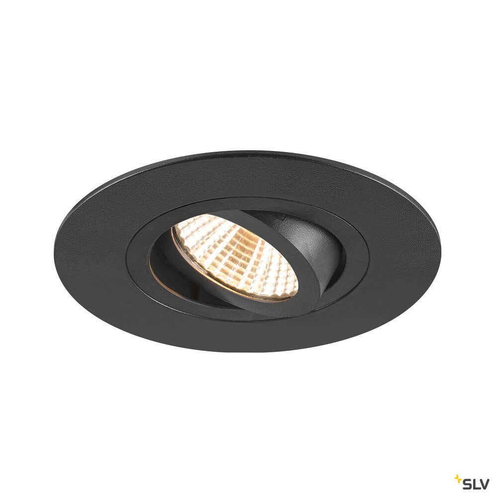 SLV NEW TRIA® 75 XL, ceiling installation ring, D: 11 H: 2.6 cm, IP20, black 1007631