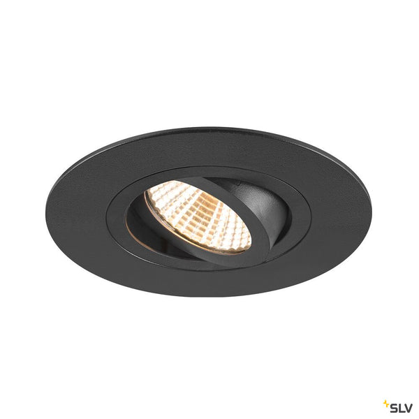 SLV NEW TRIA® 75 XL, ceiling installation ring, D: 11 H: 2.6 cm, IP20, black 1007631