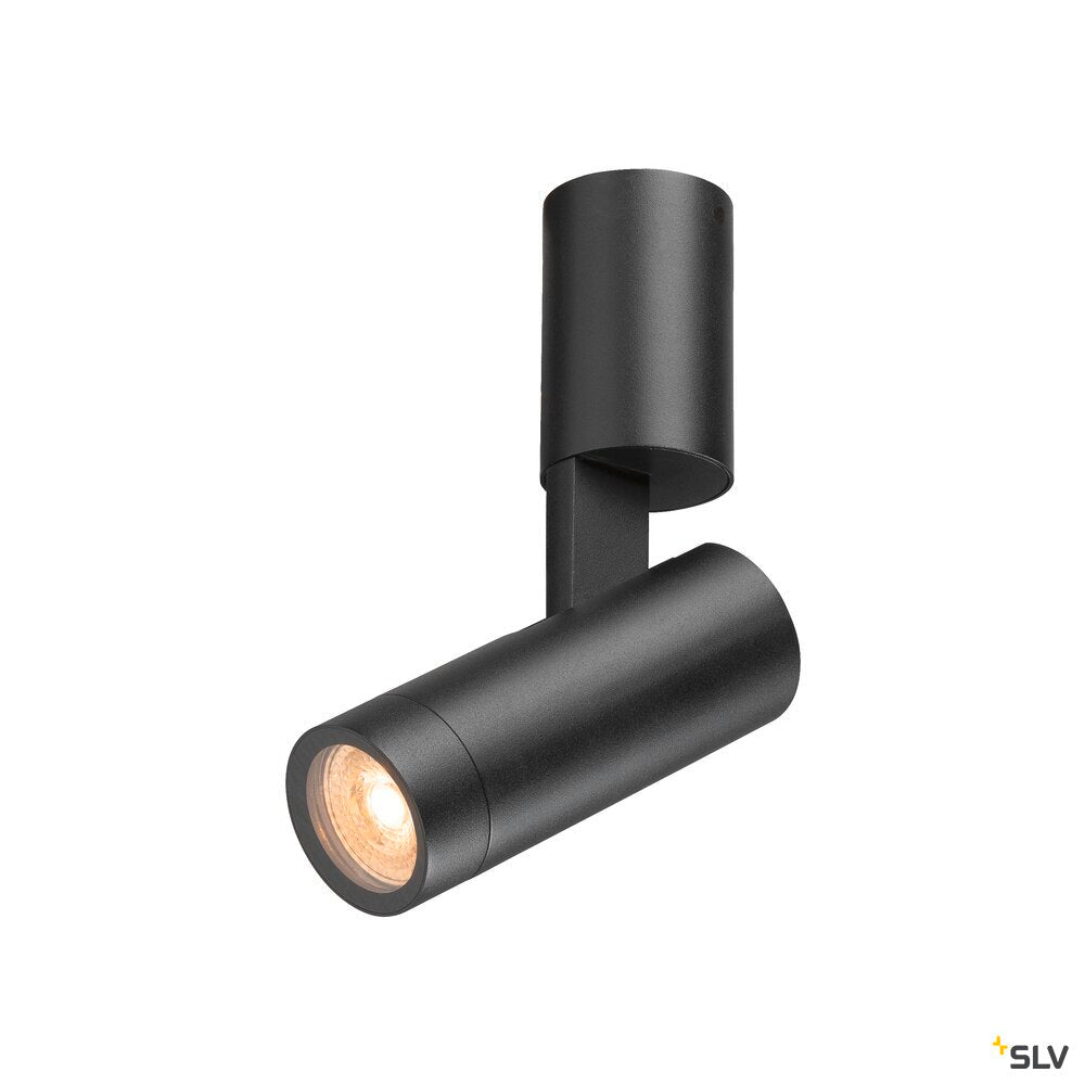 SLV S-TUBE, wall-mounted light, round, GU10, 1x max. 10 W, black 1007653