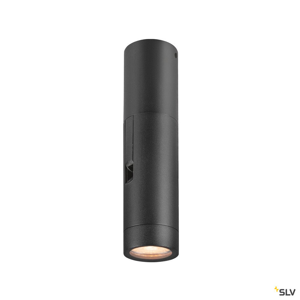 SLV S-TUBE, wall-mounted light, round, GU10, 1x max. 10 W, black 1007653