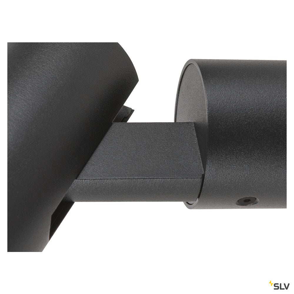 SLV S-TUBE, wall-mounted light, round, GU10, 1x max. 10 W, black 1007653