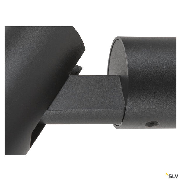 SLV S-TUBE, wall-mounted light, round, GU10, 1x max. 10 W, black 1007653