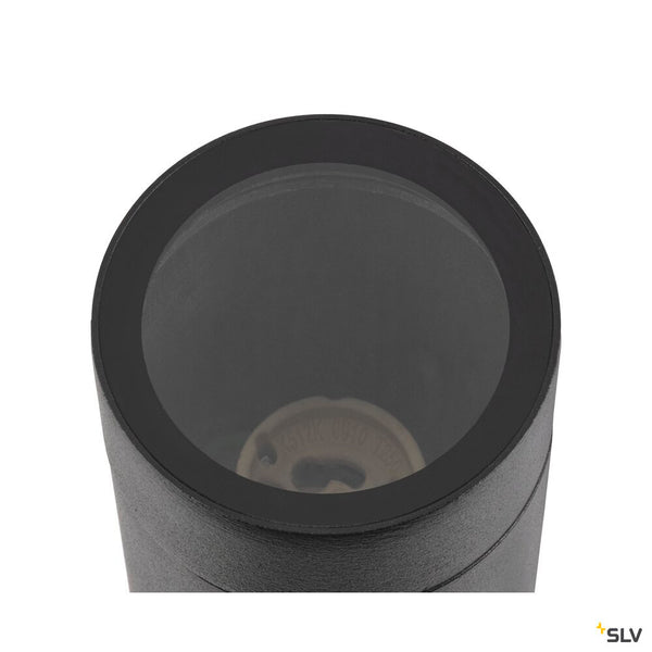 SLV S-TUBE, wall-mounted light, round, GU10, 1x max. 10 W, black 1007653