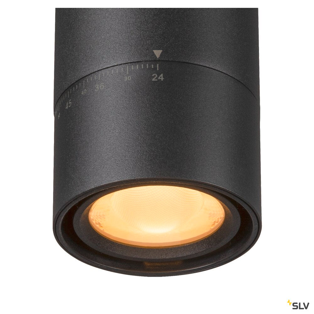 SLV Trackspot V 3Ph. 10/15/20W CCT  24°-60 Degree Zoom Track Light black 1007655