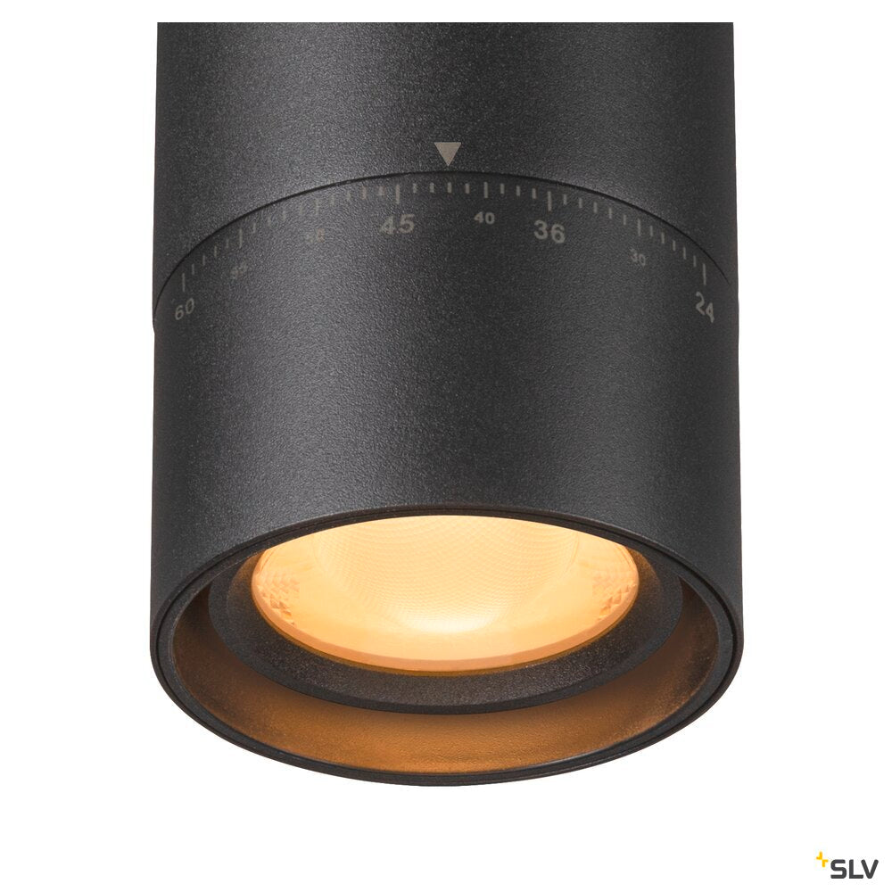 SLV Trackspot V 3Ph. 10/15/20W CCT  24°-60 Degree Zoom Track Light black 1007655