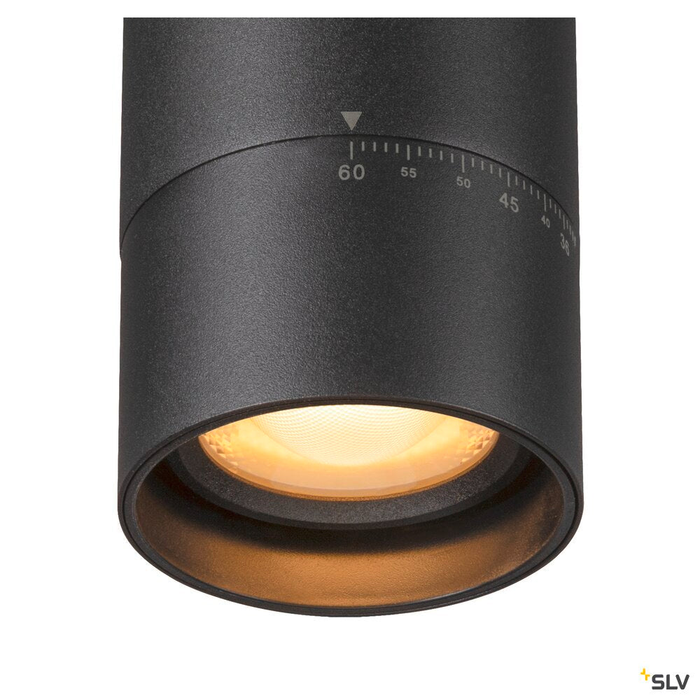 SLV Trackspot V 3Ph. 10/15/20W CCT  24°-60 Degree Zoom Track Light black 1007655