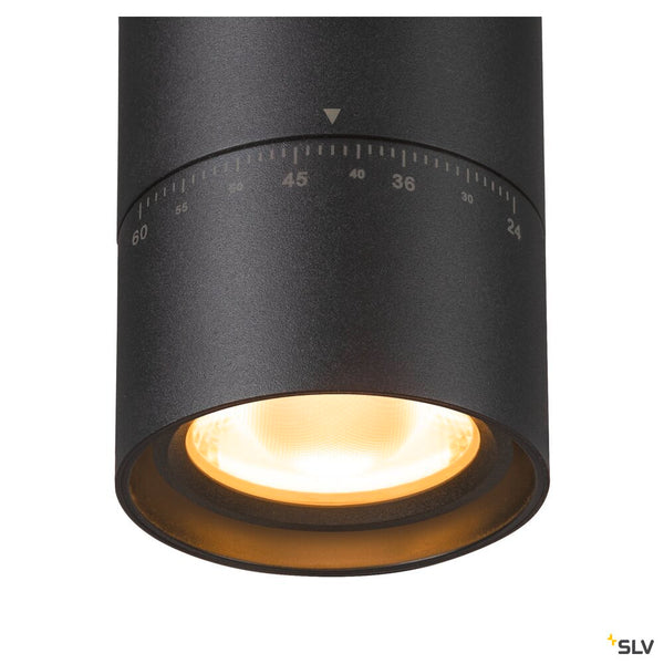 SLV Trackspot V 3Ph. 25/30/35W CCT 24°-60° Zoom Track Light black 1007657