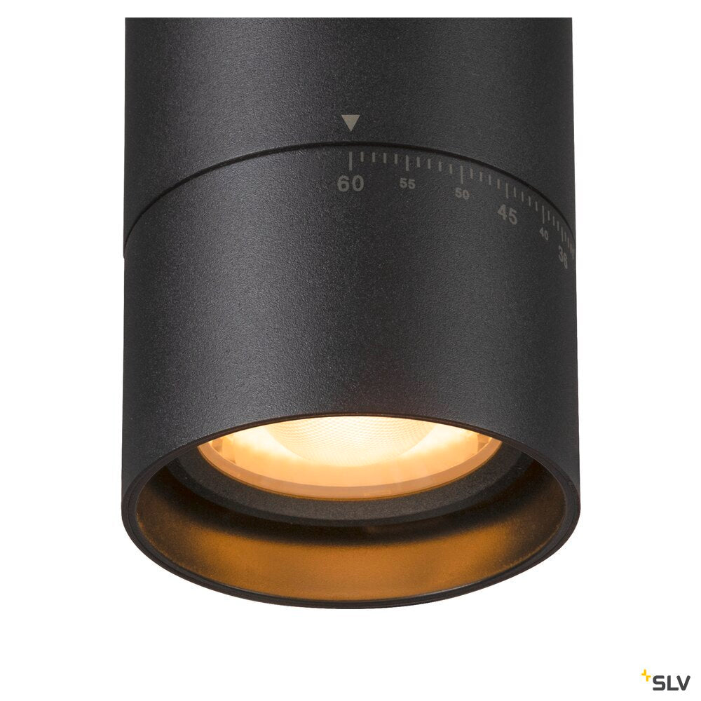 SLV Trackspot V 3Ph. 25/30/35W CCT 24°-60° Zoom Track Light black 1007657