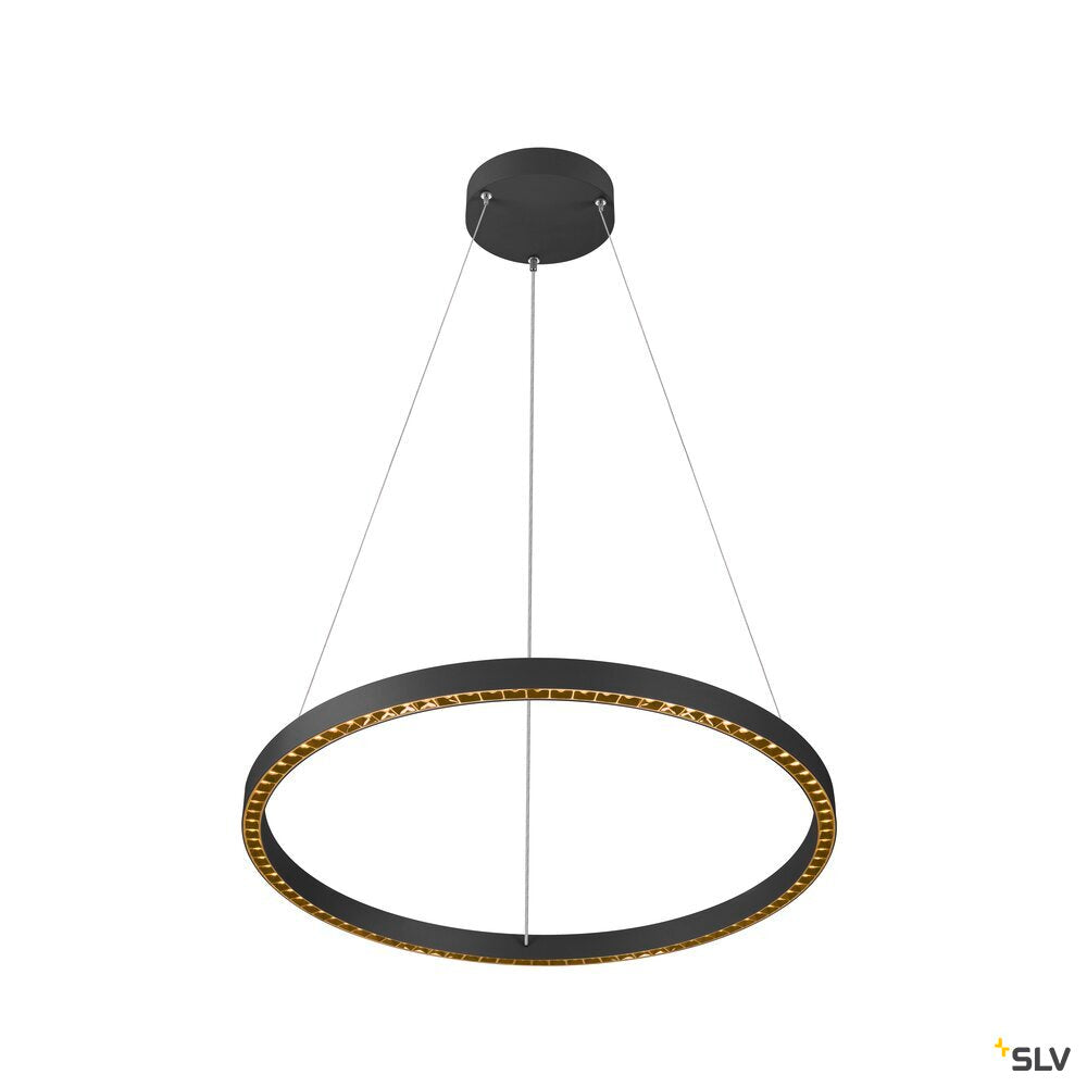 SLV ONE CUBE, pendant light, 300cm, 3000K, DALI 2, Touch, black 1007661