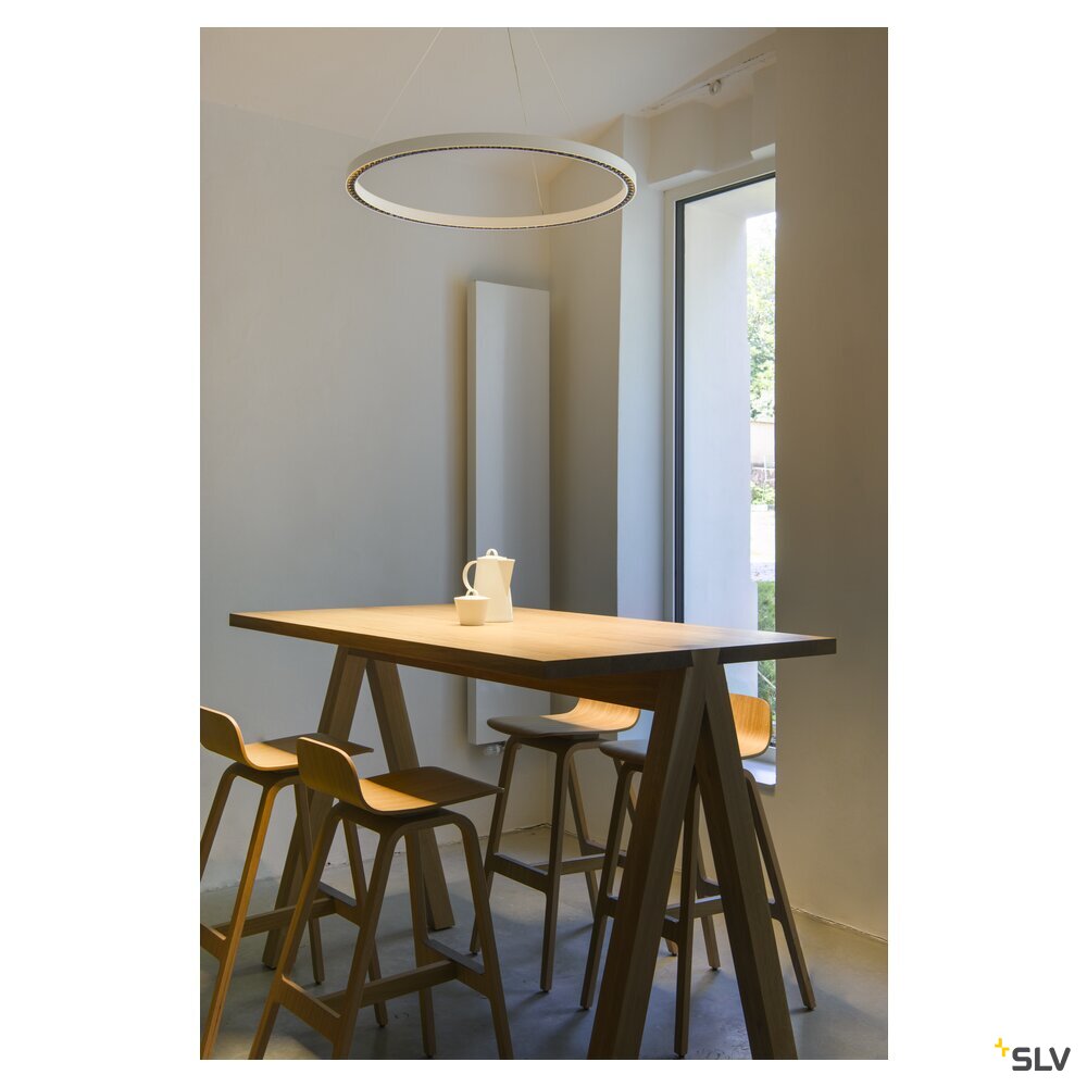 SLV ONE CUBE, pendant light, 300cm, 3000K, DALI 2, Touch, white 1007662