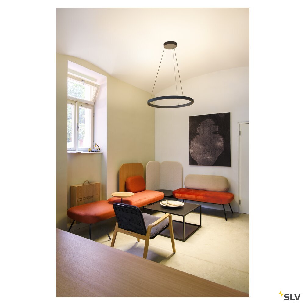SLV ONE CUBE UP/DOWN, pendant light, 300cm, 3000K, DALI 2, Touch, black 1007665