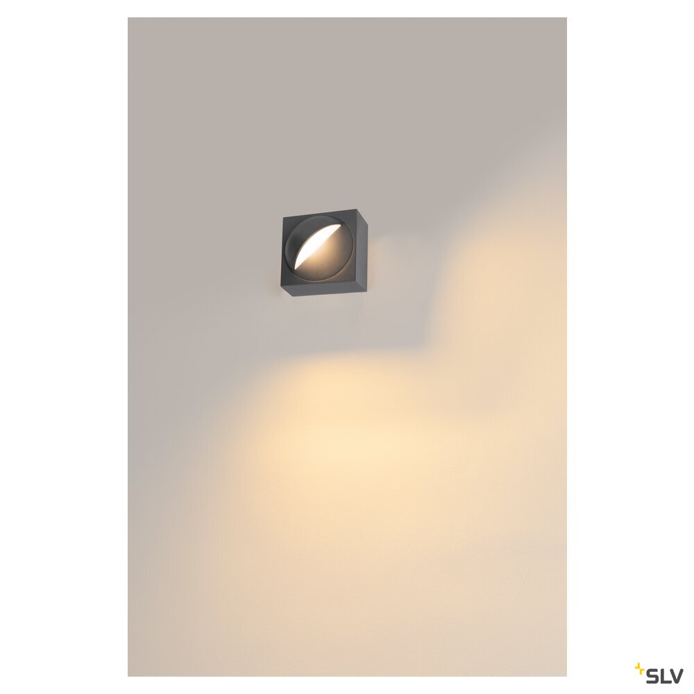 SLV LID I, wall-mounted light, 2700/3000K, 15W, PHASE, 100°, anthracite 1007667