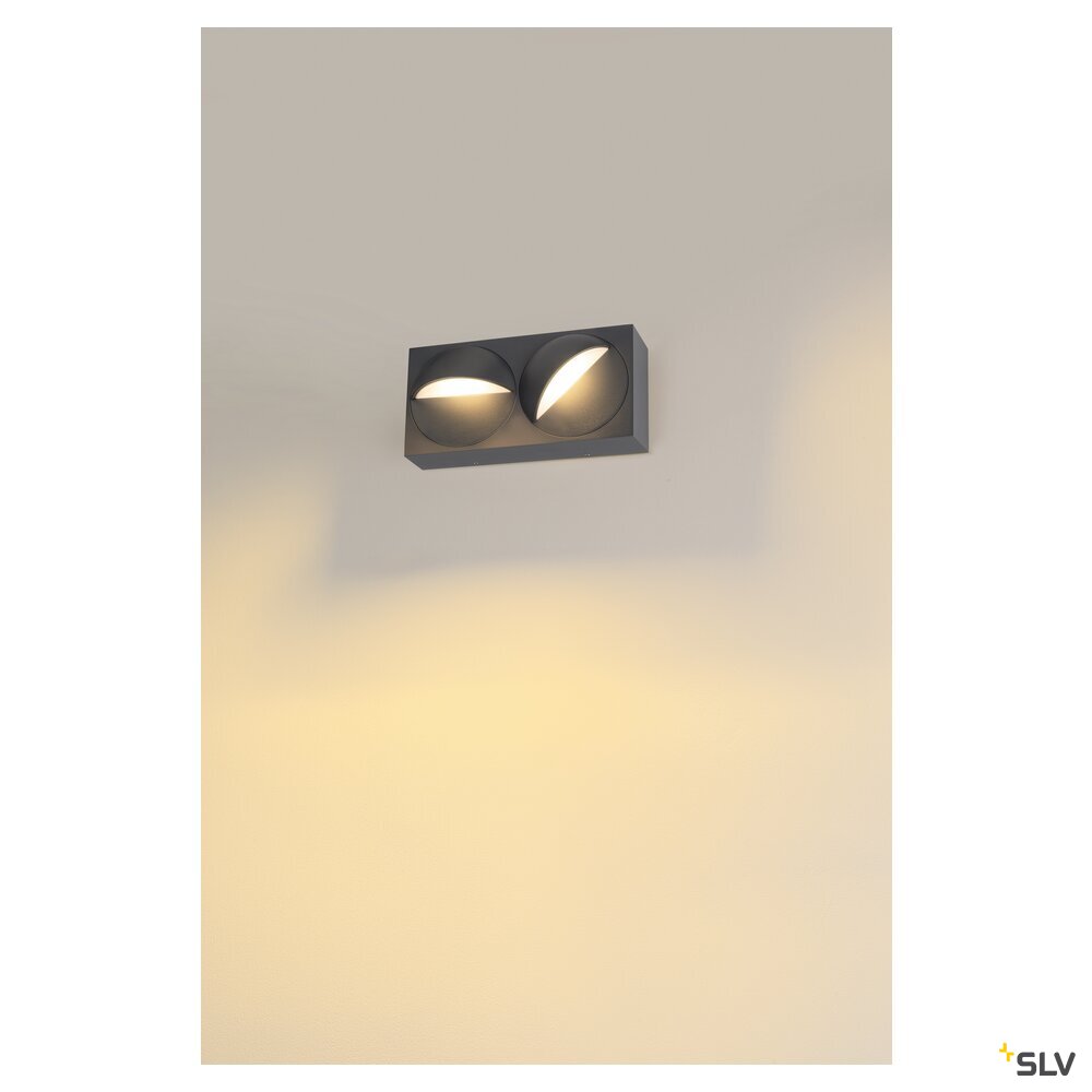 SLV LID I, wall-mounted light, 2700/3000K, 29W, PHASE, 100°, anthracite 1007668