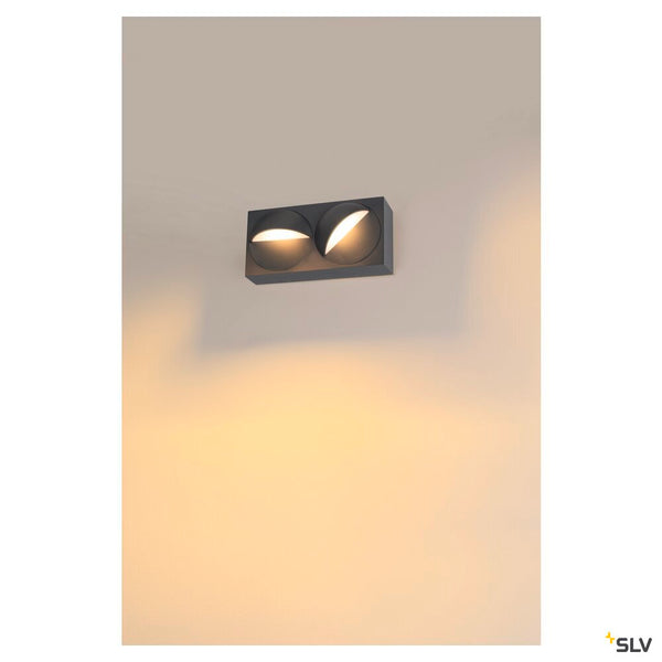 SLV LID I, wall-mounted light, 2700/3000K, 29W, PHASE, 100°, anthracite 1007668