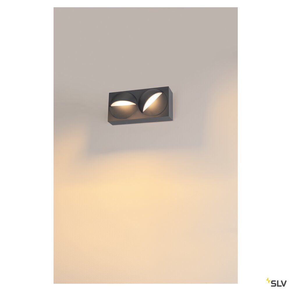 SLV LID I, wall-mounted light, 2700/3000K, 29W, PHASE, 100°, anthracite 1007668
