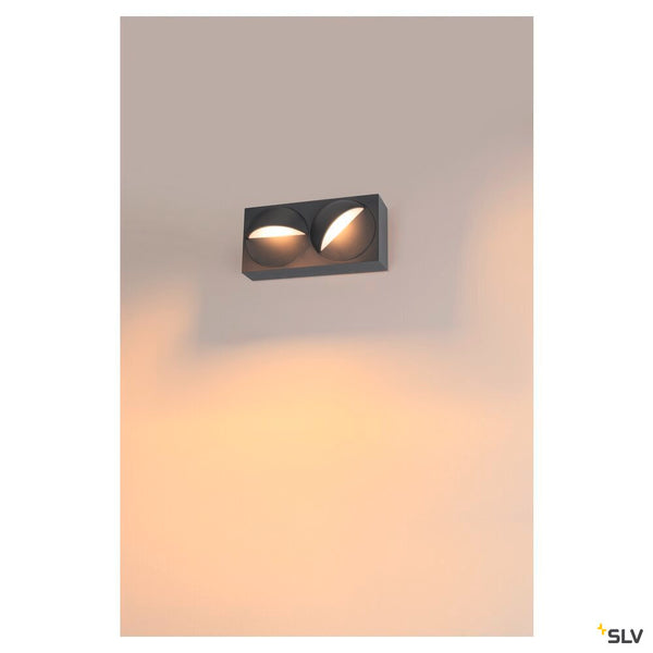 SLV LID I, wall-mounted light, 2700/3000K, 29W, PHASE, 100°, anthracite 1007668