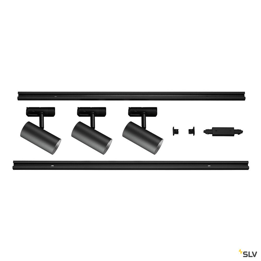 SLV NOBLO® SPOT, track system set, round, 2700K, 19W, trailing-edge phase, 32°, black 1007673