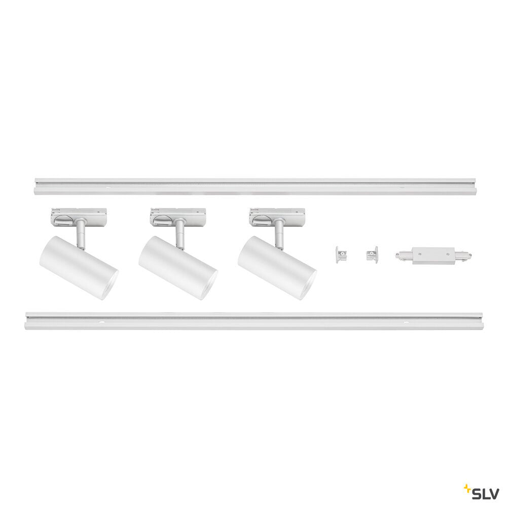 SLV NOBLO® SPOT, track system set, round, 2700K, 19W, trailing-edge phase, 32°, white 1007674
