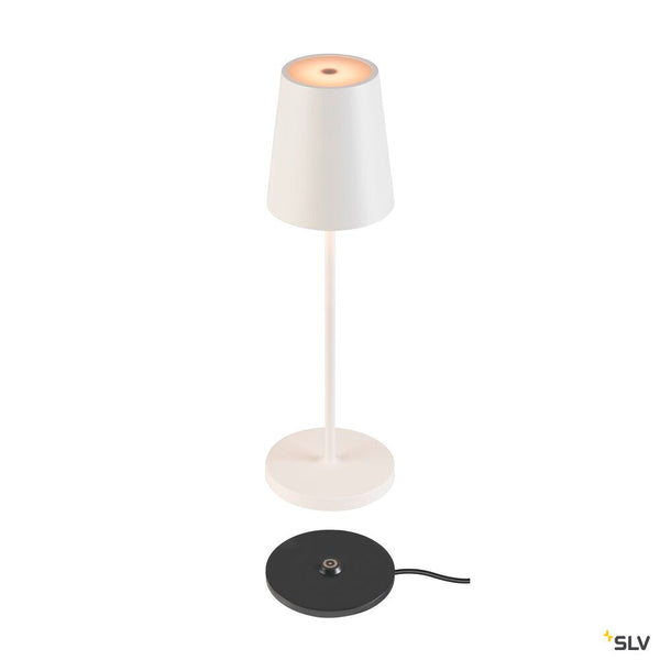 SLV VINOLINA TWO, table lamp, battery-powered, IP65, 2200/2700/3000 K, TOUCH, white 1007692