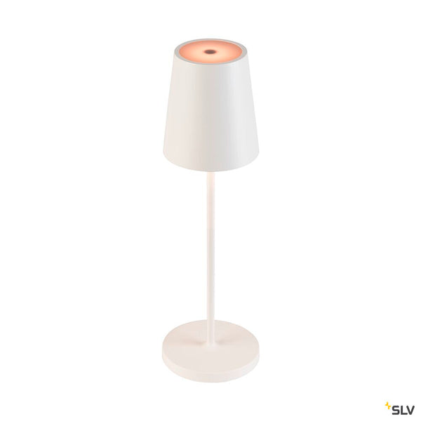 SLV VINOLINA TWO, table lamp, battery-powered, IP65, 2200/2700/3000 K, TOUCH, white 1007692